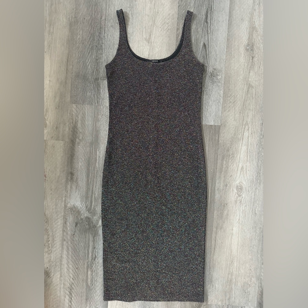 🌻 Black Sparkly Bodycon Midi Dress 🌻